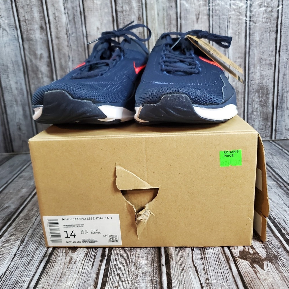 Nike Men's Legend Essential 3 Next Nature Blue Crimson DM1120 401 Size 14